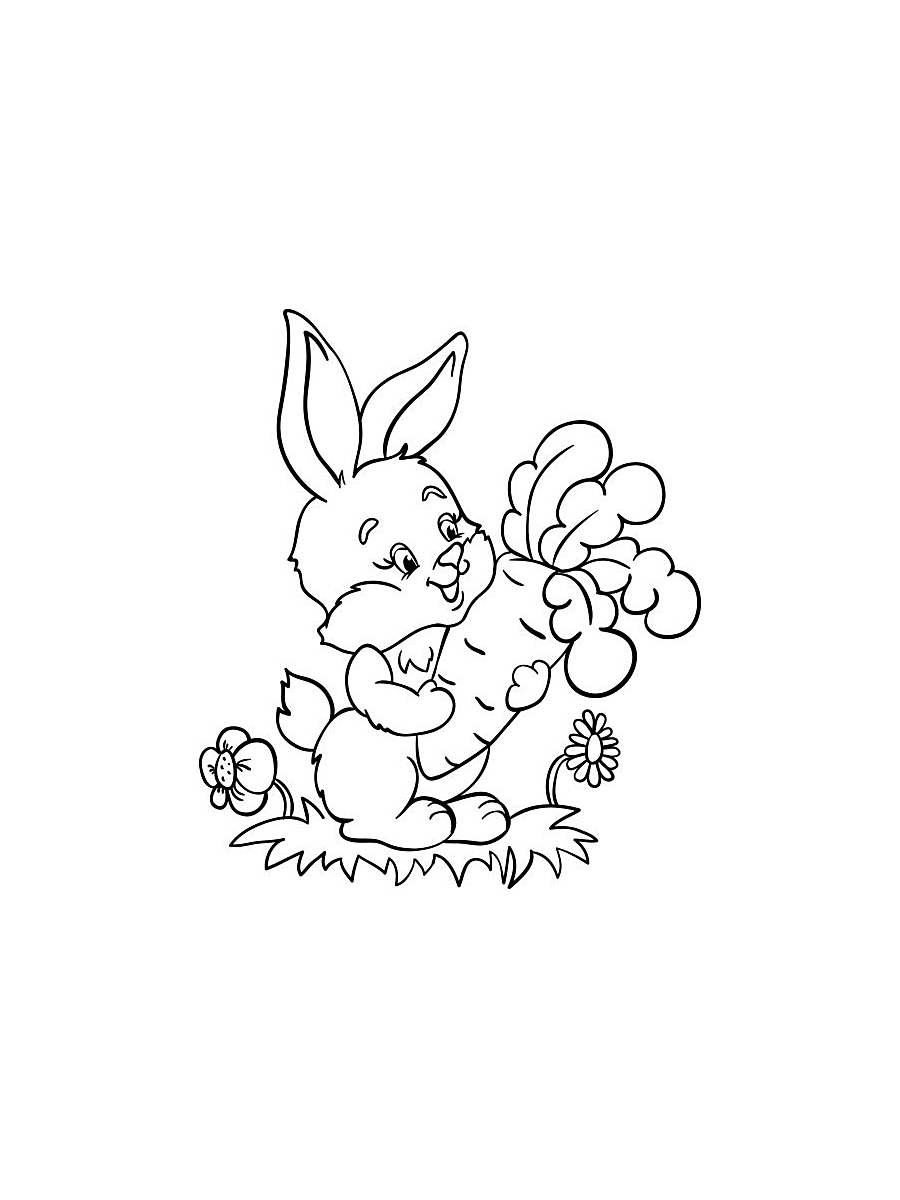 Новогодние раскраски с Кроликами
