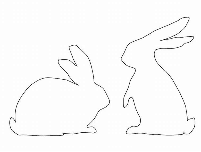 Картинки для вырезания на окно с Кроликом