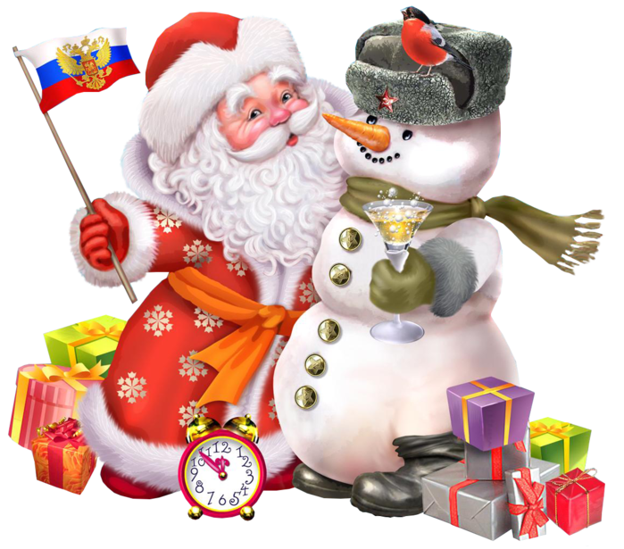 PNG картинки с Дедом Морозом и Снегурочкой